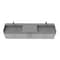 Castello Usa Amazon 84-inch Gray Vanity Set with Gray Top and Brushed Nickel Handles CB-MC-84G-BN-2056-GR - alternate 7